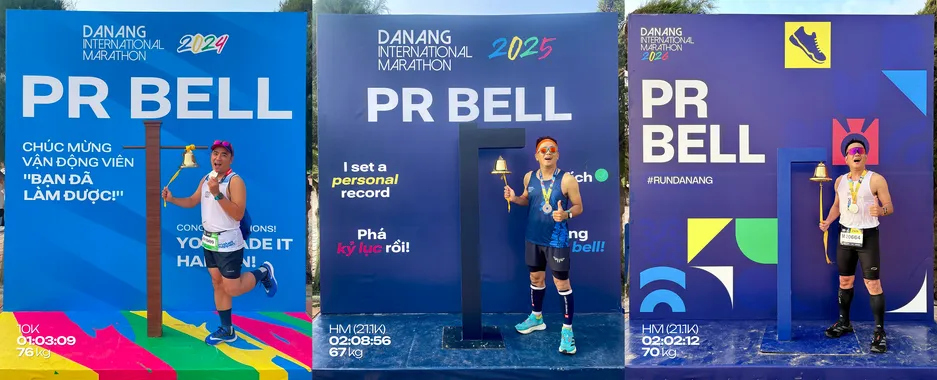 Khoảnh khắc tại chuông PR Da Nang International Marathon qua ba năm